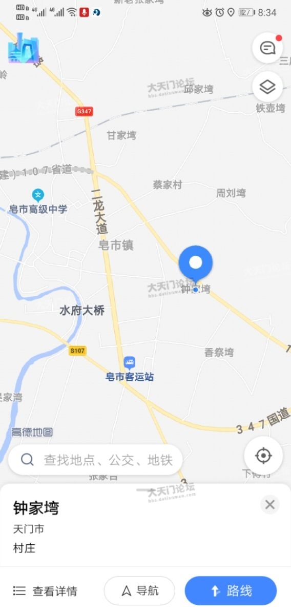 g347国道浠水线路图,g347国道黄冈线路图 求g347国道天门段具体走向