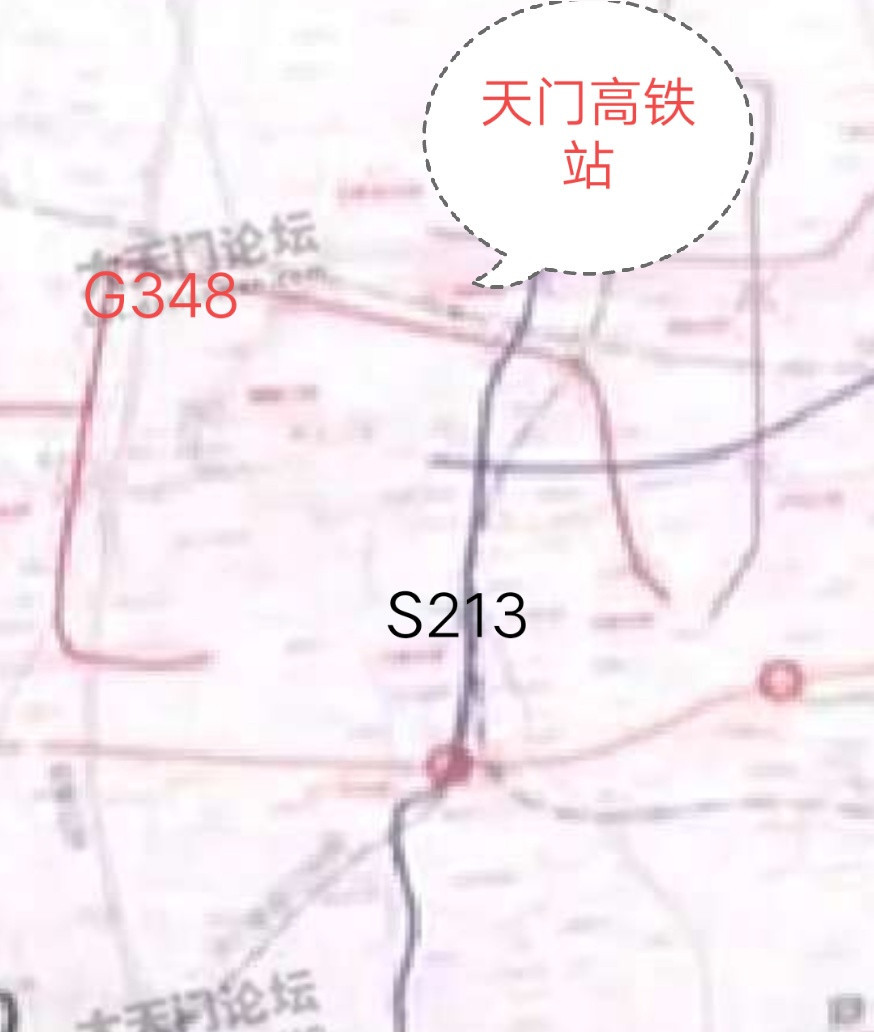 网传的天门最新规划图(含武天高速公路走向图) - 天门