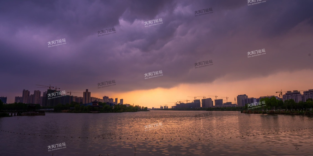 天门北湖东岸远眺